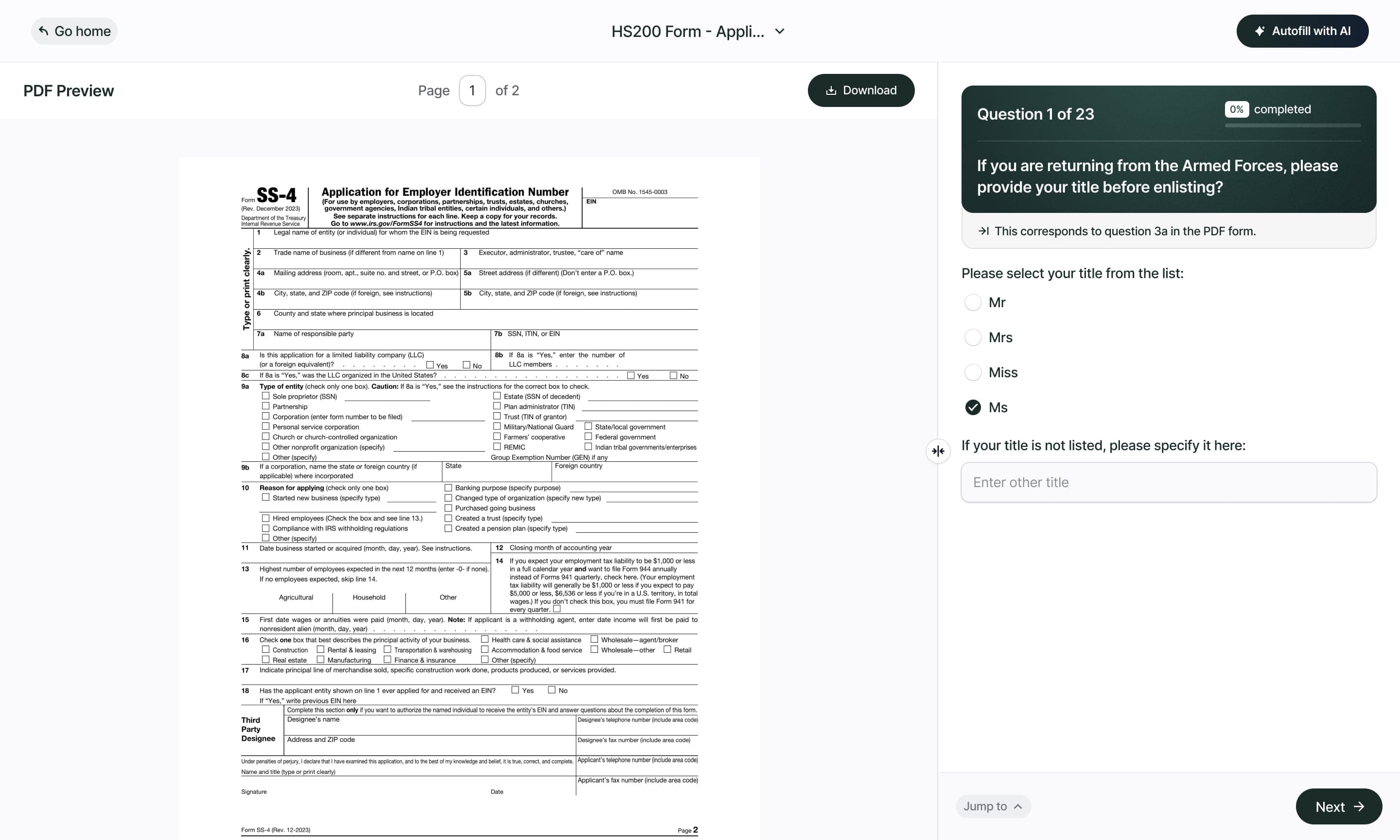 AI Agent Autofill